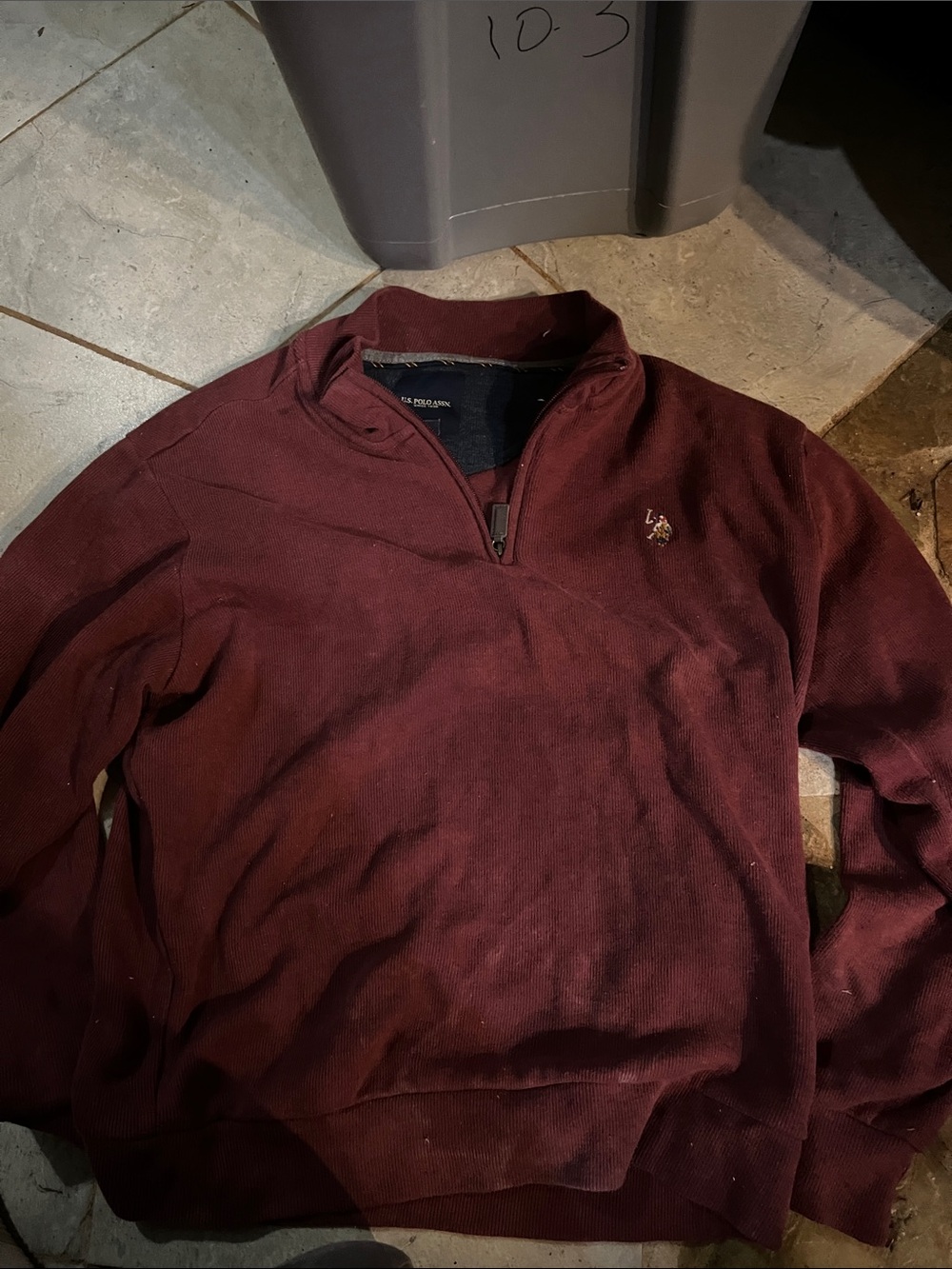 Men's Half-Zip Sweater in Deep Burgundy